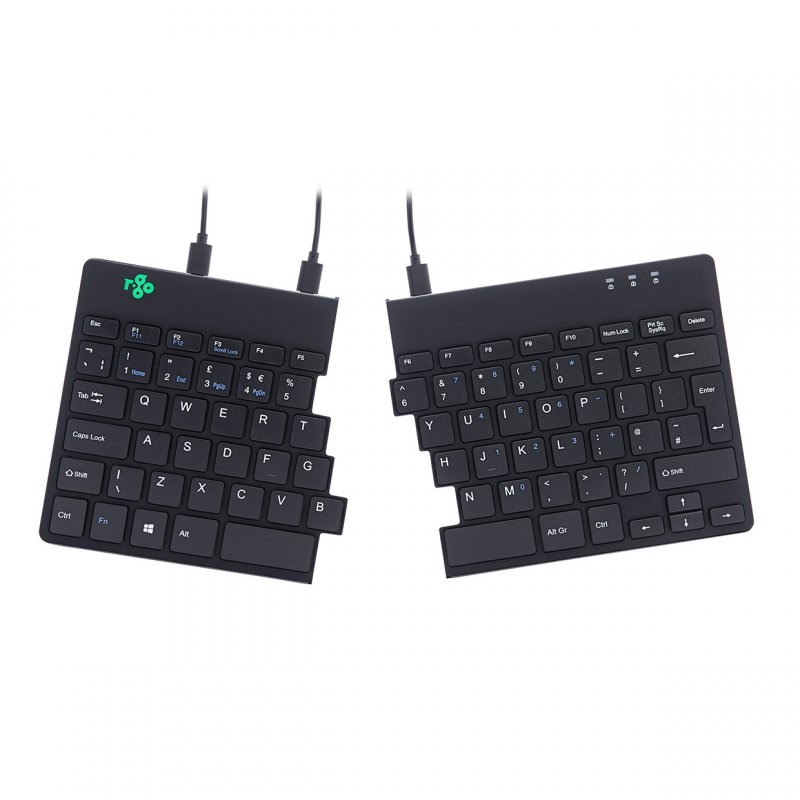 R-Go Tools Split R-Go Break ergonomic keyboard, QWERTY (UK), wired, black