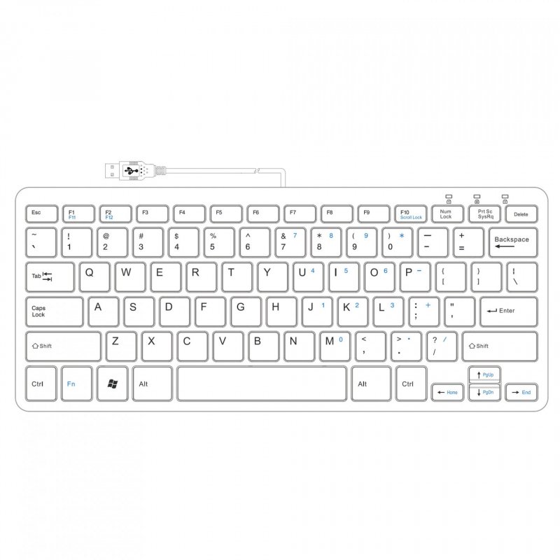 R-Go Tools Compact R-Go Clavier , QWERTY (US), noir, filaire