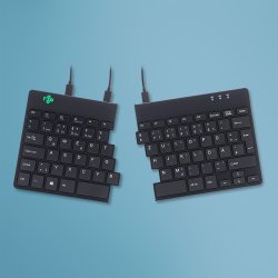 R-Go Tools Split R-Go Break Clavier Ergonomique, QWERTZ (DE), noir, filaire