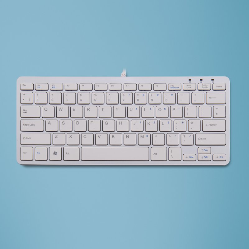 R-Go Tools Compact R-Go ergonomic keyboard, QWERTY (UK), wired, white