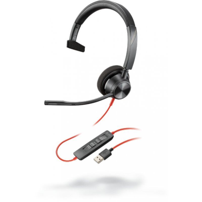 POLY Blackwire 3310 Headset Wired Head-band Office/Call center USB Type-C Black