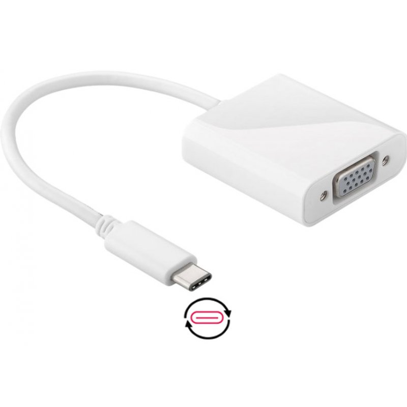 USB-C M ADAPTER TO VGA F RGB HD-15 D-SUB 15