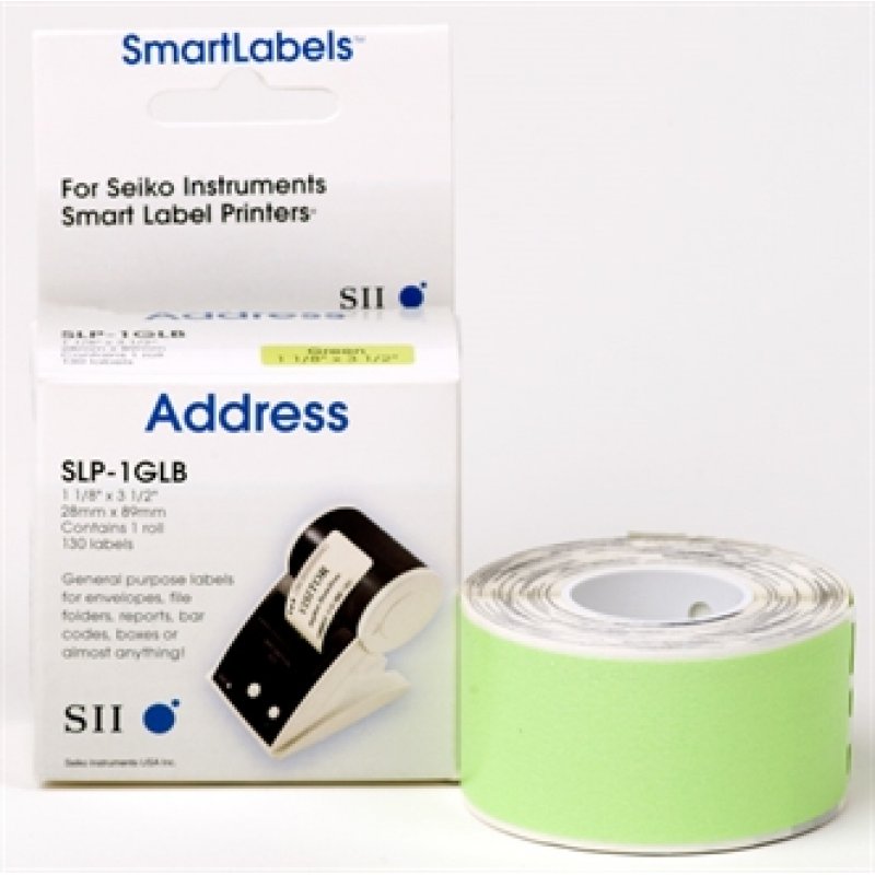 SLP-1GLB GREEN LABEL 28X89MM 130 LAB/ROLL