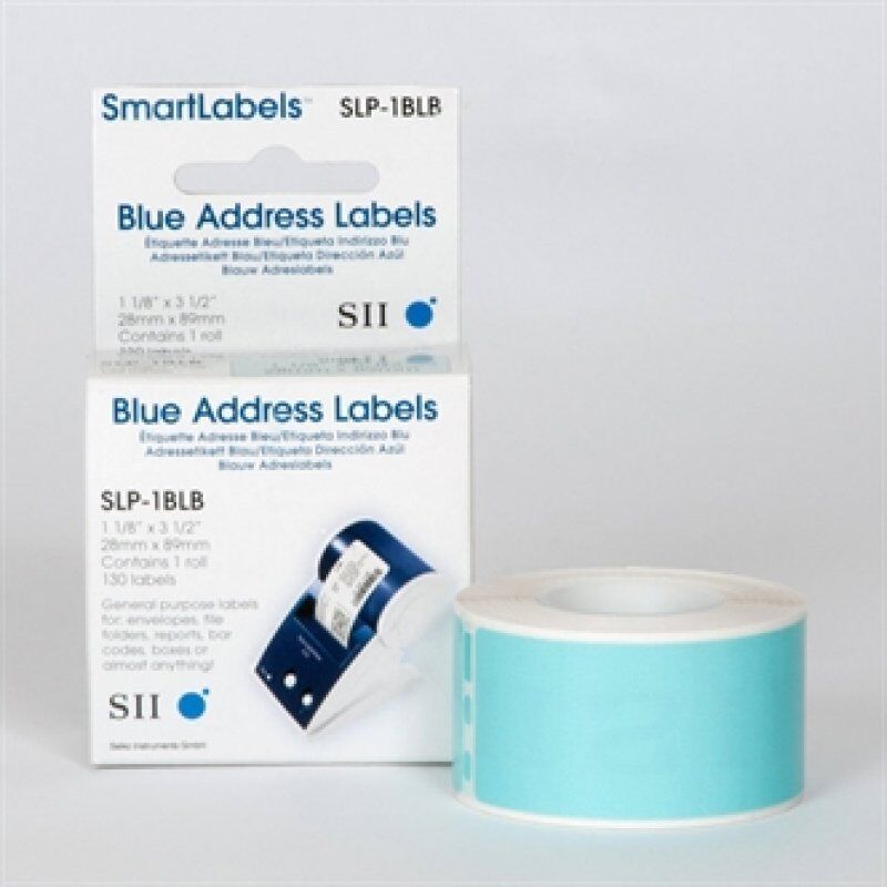 SLP-1BLB BLUE LABEL 28X89MM 130 LAB/ROLL