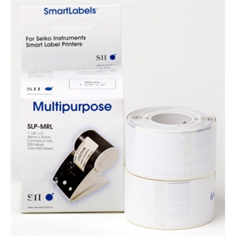 SLP-MRL WHITE LABEL 28X51MM 220 LAB/ROLL - 2 ROLL/BOX