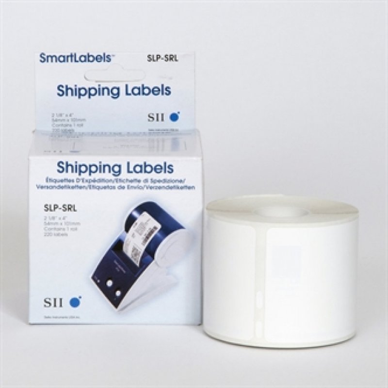 SLP-SRL WHITE LABEL 54X101MM 220 LAB/ROLL 1 ROLL/BOX