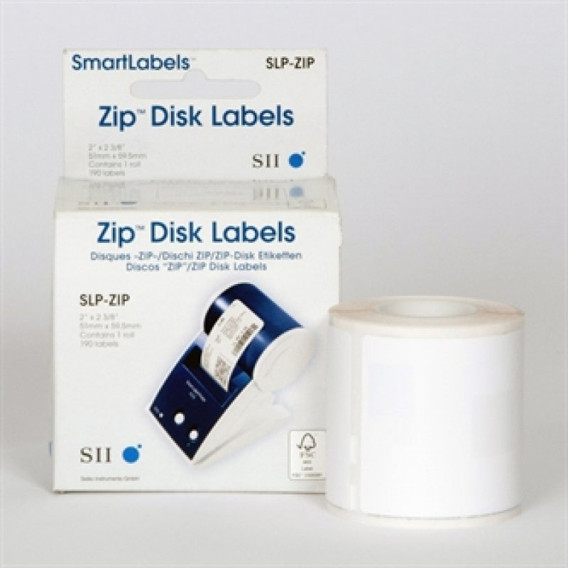 SLP-ZIP WHITE LABEL 51X60MM 190 LAB/ROLL 1 ROLL/BOX