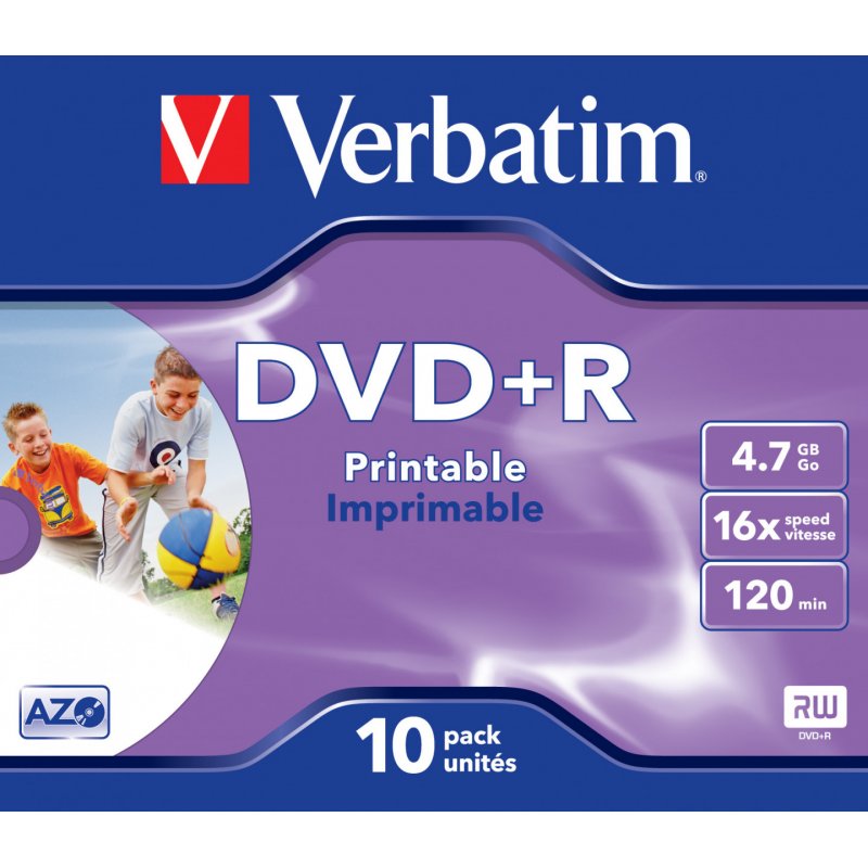 DVD+R/4.7GB 16x AdvAZO JC 10pk Photo Prt