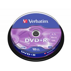 DVD+R 4.7 Go 16x (par 10, spindle)