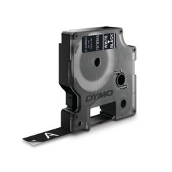DYMO D1 - Durable Étiquettes - Branco sobre preto - 12mm x 3m