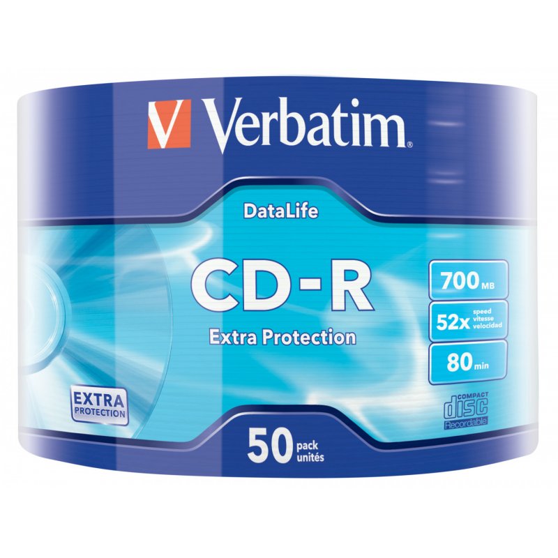 VERBATIM CD-R 52X 700MB 50 PACK