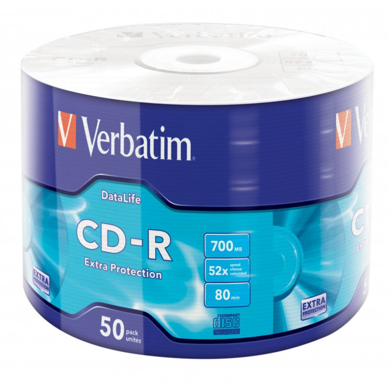 VERBATIM CD-R 52X 700MB 50 PACK