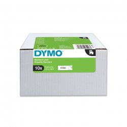 DYMO Pack de 10 Rubans D1 Standard - blanc/noir 9 mm - 7 m