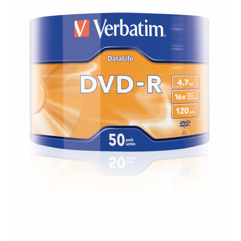 DVD-R DATA LIFE 4.7GB 16X MATT SIVER SUR
