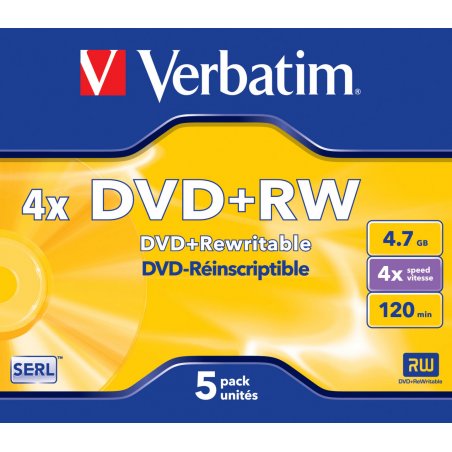 DVD+RW 4.7 Go 4x (par 5, boite)