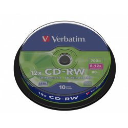 CD-RW/700MB 80Min 10x Speed Cake10pk