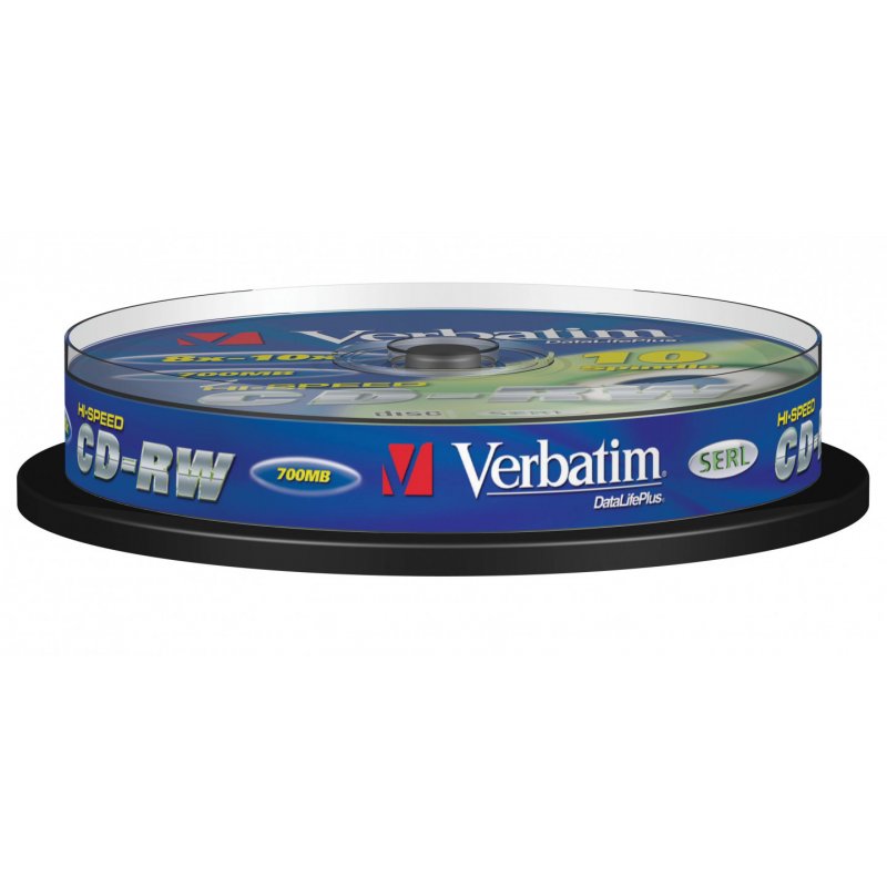 Verbatim CD-RW 12x 700 Mo 10 pièce(s)