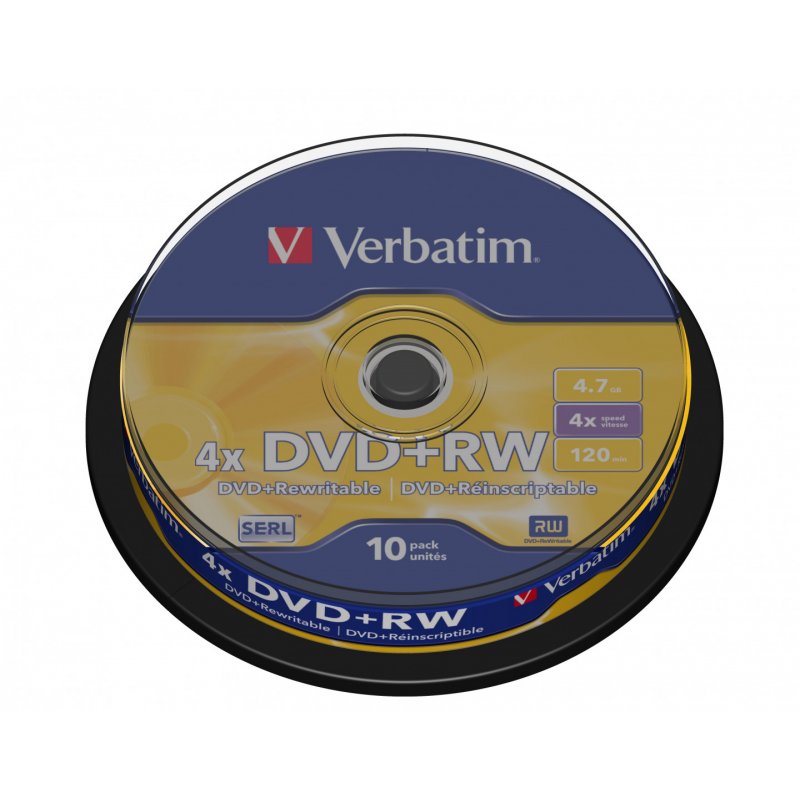 DVD+RW/4.7GB 4xspd Spdl 10pk