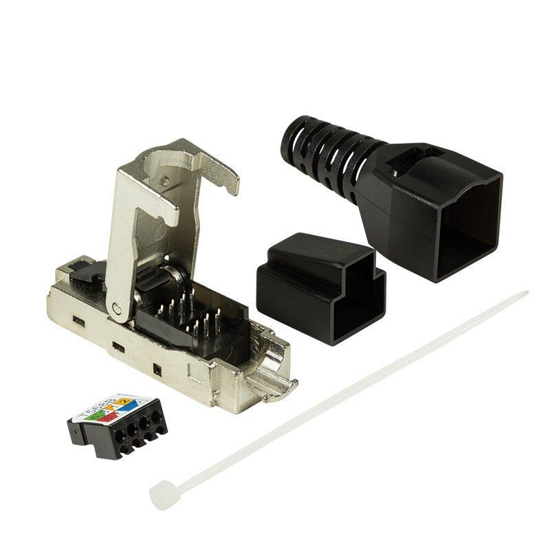 Feldkonfektionierbarer RJ45 Steckverbinder Cat.6A 10GE, geschirmt, EconLine LogiLink compatible
