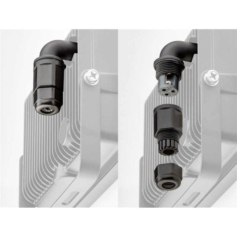 Projecteur LED extérieur Goobay compatible 30W 2500lm avec détecteur de mouvement (Noir)