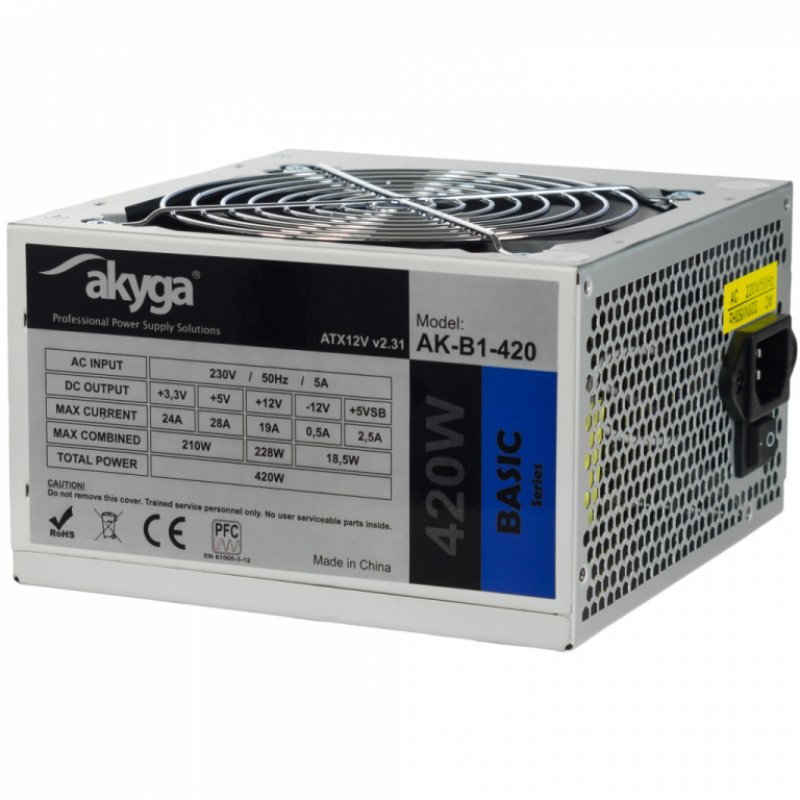 Alimentation ATX Akyga compatible Basic AK-B1 420W