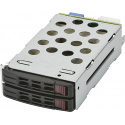 Supermicro MCP-220-82616-0N Obturateur de baie de lecteur 2x 5,25" Panneau de support Noir, Métallique