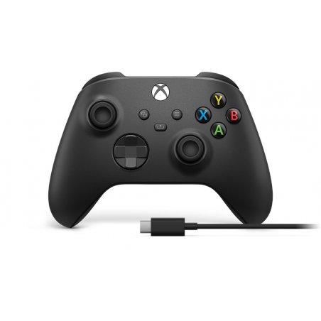 Microsoft Xbox Wireless Controller + USB-C Cable Black Gamepad Analogue / Digital PC, Xbox One, Xbox One S, Xbox One X, 