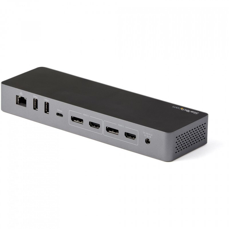 StarTech.com Thunderbolt 3 Dock w/ USB-C Host Compatibility - Dual 4K 60Hz DisplayPort 1.4 or Dual HDMI Monitors - Singl