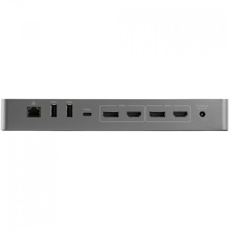 StarTech.com Thunderbolt 3 Dock w/ USB-C Host Compatibility - Dual 4K 60Hz DisplayPort 1.4 or Dual HDMI Monitors - Singl