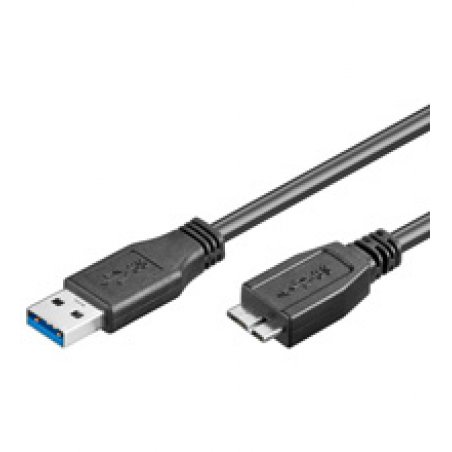 Goobay 1m USB 3.0 A/micro-B câble USB USB A Micro-USB B Noir