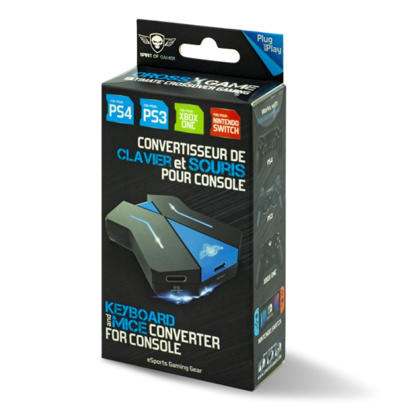 Convertisseur Spirit of Gamer compatible CrossGame pour consoles : PS4/PS3/Xbox One/Switch