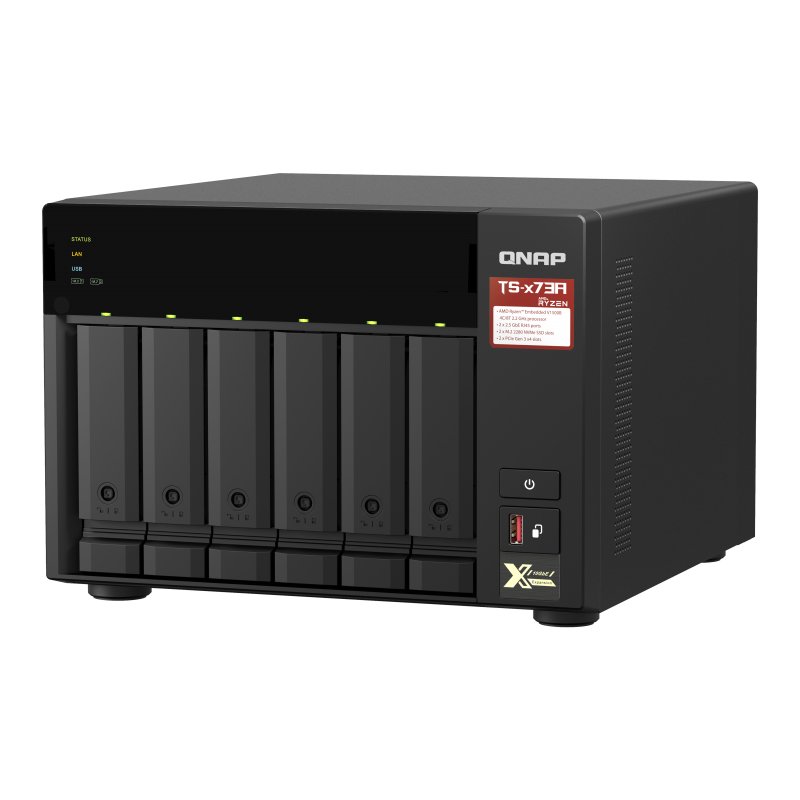 QNAP TS-673A NAS Tower Ethernet/LAN Noir V1500B