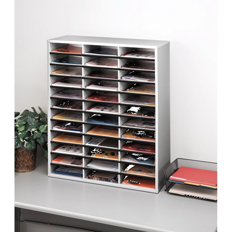 Fellowes 25061 Présentoir à livres 36 étagères Gris, Blanc