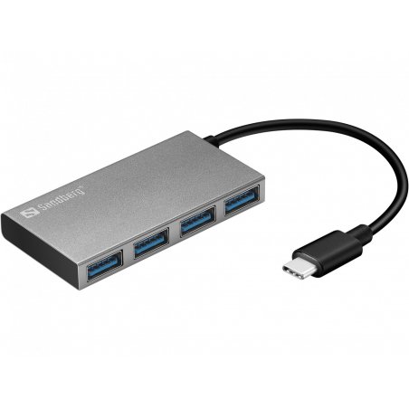 HUB 4Port USB3.0 SuperSpeed Sandberg passiv Silver