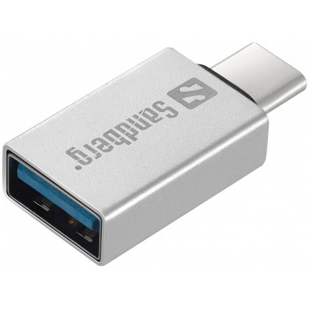 KAB Adapter USB-C (ST)  USB-A (BU) Sandberg Silber