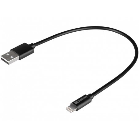 USB (ST)  Lightning (ST) 0,2m Sandberg Black