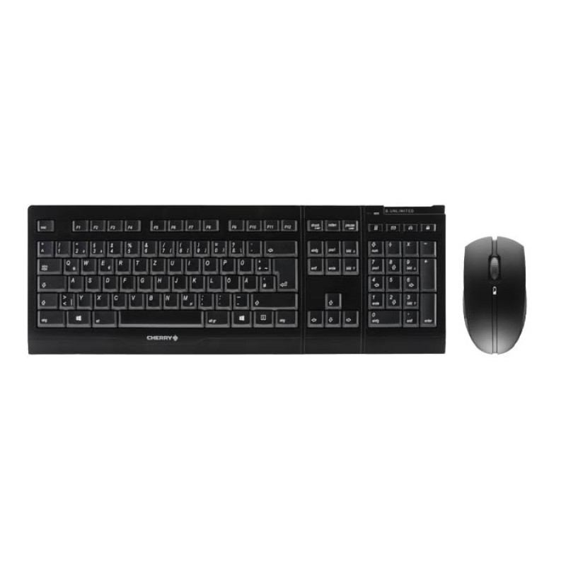 CHERRY B.UNLIMITED 3.0 clavier Souris incluse RF sans fil Allemand Noir