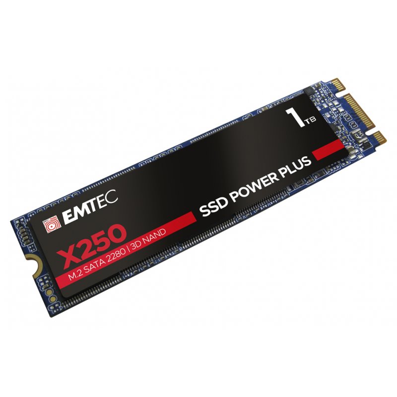 Disque Dur SSD Emtec compatible X250 1To (1000Go) - SATA M.2 Type 2280