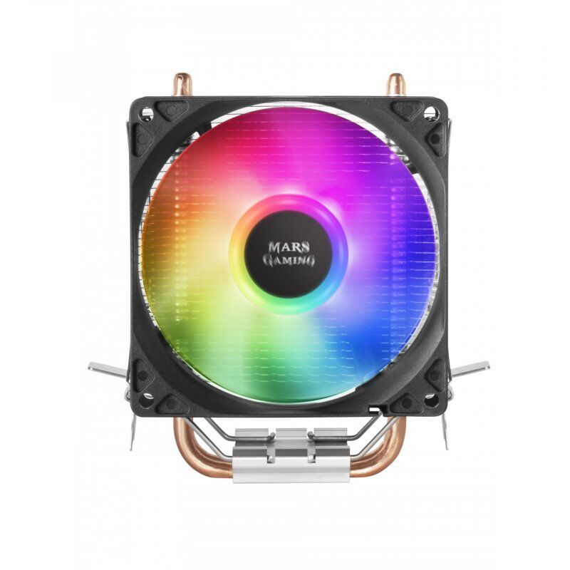 Mars Gaming MCPUARGB RGB CPU Cooler TDP 130W 2 Heatpipes HCT PWM Silent Black
