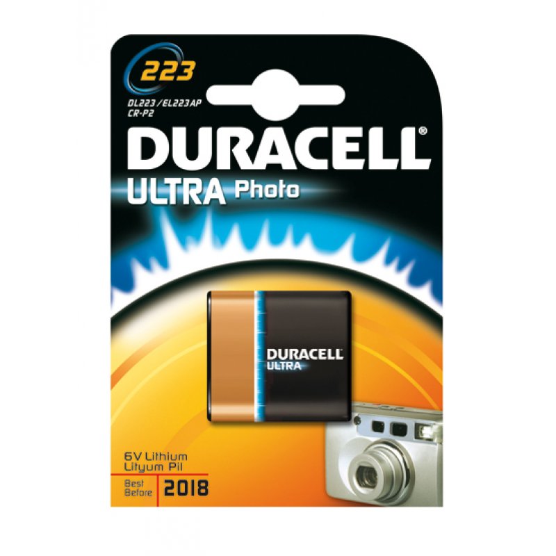 Pile lithium Duracell compatible Ultra Photo (type DL223) 5V