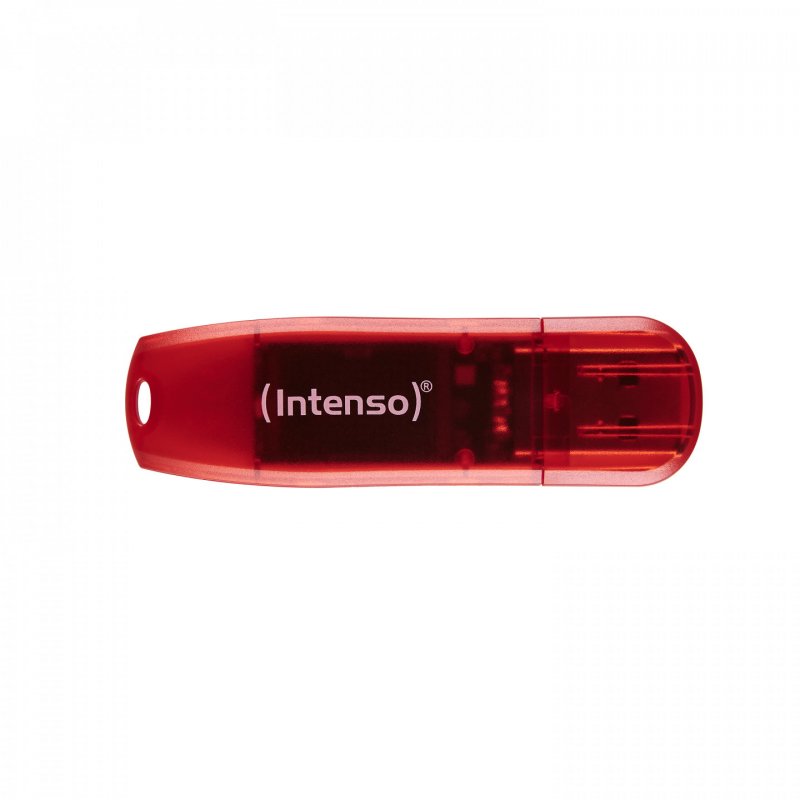 Intenso Rainbow Line lecteur USB flash 128 Go USB Type-A 2.0 Rouge, Transparent