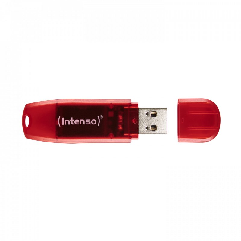 Intenso Rainbow Line USB flash drive 128 GB USB Type-A 2.0 Red, Transparent