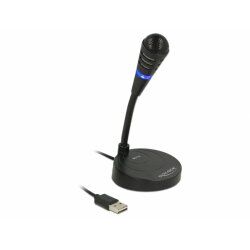 Broadcast Delock compatible USB Mikrofon mit Standfuß und Touch-Mute Taste