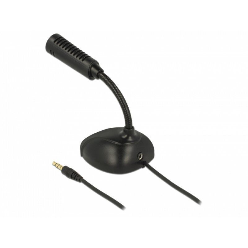DeLOCK 65872 microphone Noir Microphone de téléphone mobile/smartphone