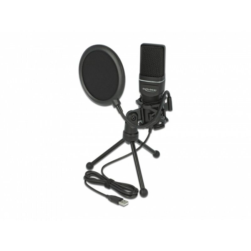 Broadcast Delock compatible USB Kondensator Mikrofon Set - für Podcasting, Gaming und Gesang