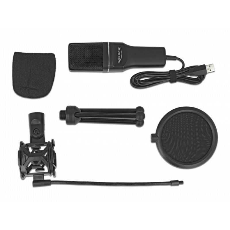 Broadcast Delock compatible USB Kondensator Mikrofon Set - für Podcasting, Gaming und Gesang