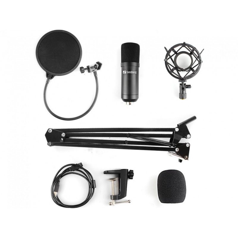 Broadcast Sandberg Streamer USB Microphone Kit