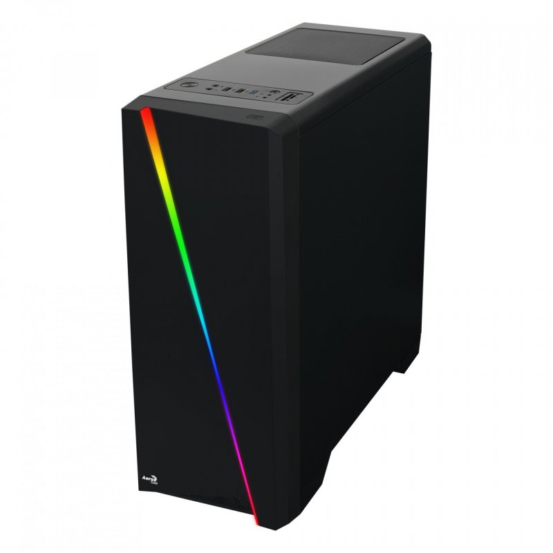 Boitier Moyen Tour ATX AeroCool compatible Cylon RGB avec panneau vitré (Noir)
