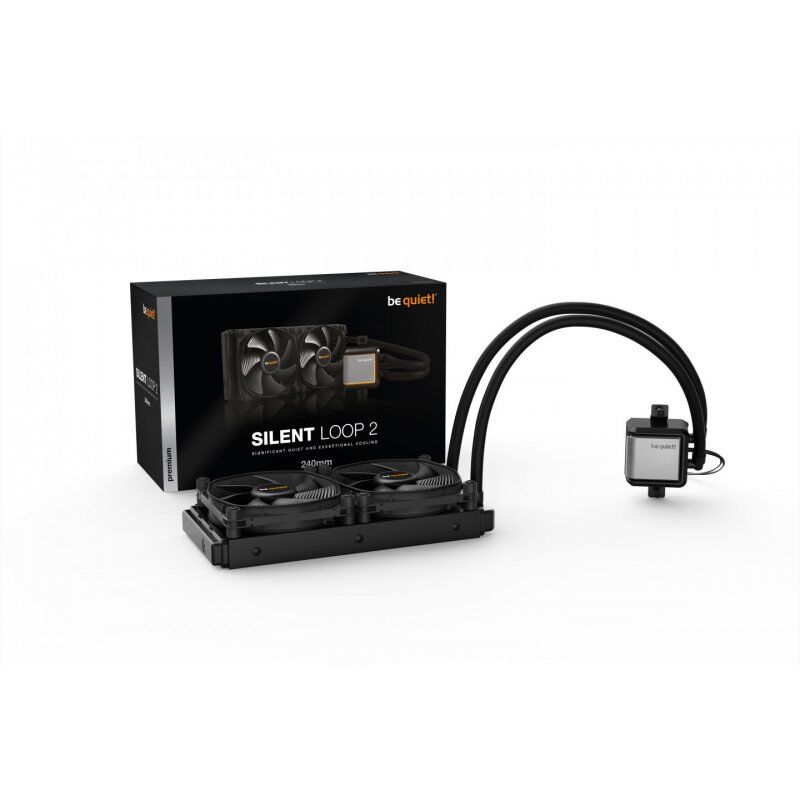 be quiet! Silent Loop 2 240mm All In One CPU Water Cooling, 2 X 240mm PWM Fan, For Intel Socket: 1200 / 2066 / 115X / 20