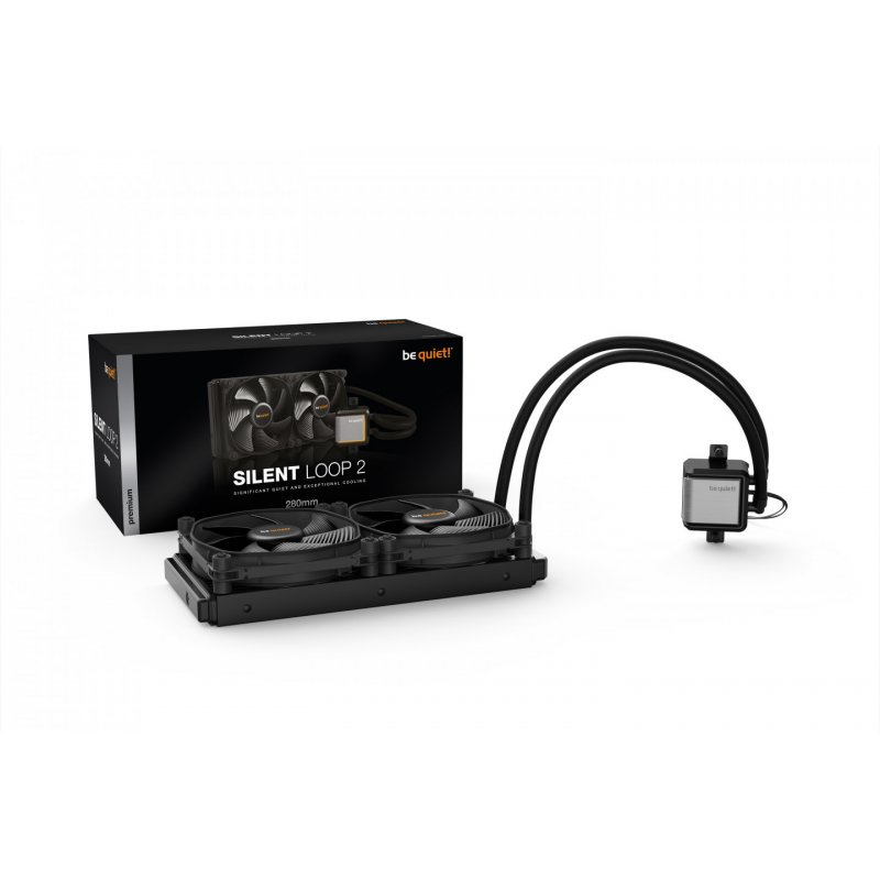 be quiet! Silent Loop 2 280mm All In One CPU Water Cooling, 2 X 140mm PWM Fan, For Intel Socket: 1200 / 2066 / 115X / 20